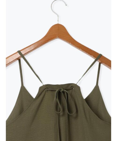 Lugnoncure（ルノンキュール）の「麻風キャミワンピース（ワンピース・レディース・ブラック/カーキ/モカ・F）」の5枚目の写真