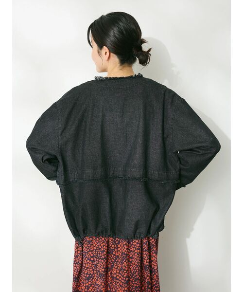 CRAFT STANDARD BOUTIQUE（クラフトスタンダードブティック）の「デニム2WAYブルゾン（デニムジャケット・レディース・ブラック/ナチュラル/インディゴブルー・FREE）」の10枚目の写真