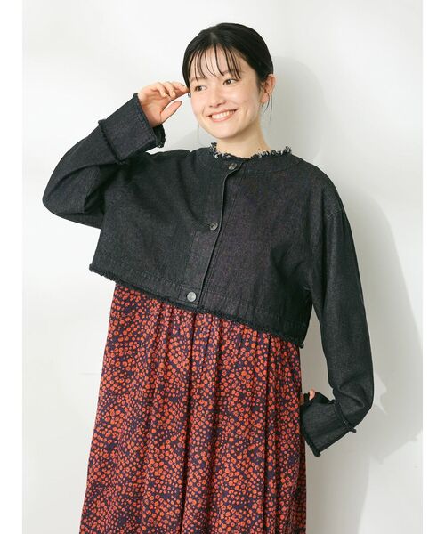 CRAFT STANDARD BOUTIQUE（クラフトスタンダードブティック）の「デニム2WAYブルゾン（デニムジャケット・レディース・ブラック/ナチュラル/インディゴブルー・FREE）」の11枚目の写真