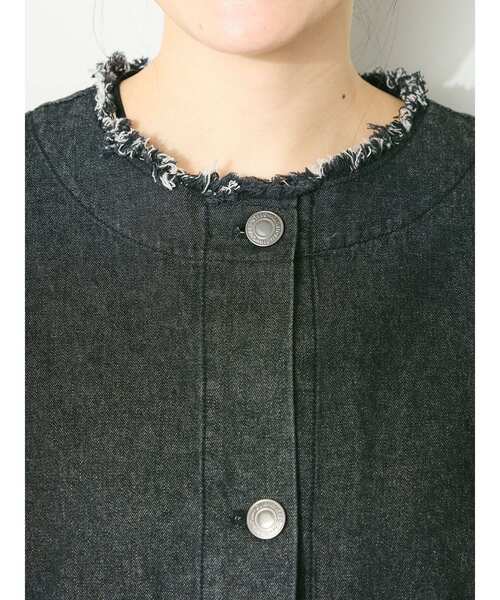 CRAFT STANDARD BOUTIQUE（クラフトスタンダードブティック）の「デニム2WAYブルゾン（デニムジャケット・レディース・ブラック/ナチュラル/インディゴブルー・FREE）」の14枚目の写真