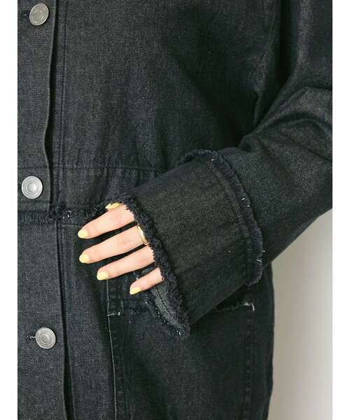 CRAFT STANDARD BOUTIQUE（クラフトスタンダードブティック）の「デニム2WAYブルゾン（デニムジャケット・レディース・ブラック/ナチュラル/インディゴブルー・FREE）」の15枚目の写真