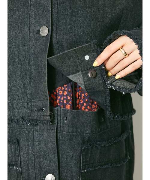 CRAFT STANDARD BOUTIQUE（クラフトスタンダードブティック）の「デニム2WAYブルゾン（デニムジャケット・レディース・ブラック/ナチュラル/インディゴブルー・FREE）」の17枚目の写真