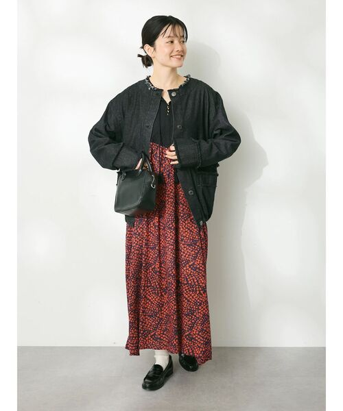 CRAFT STANDARD BOUTIQUE（クラフトスタンダードブティック）の「デニム2WAYブルゾン（デニムジャケット・レディース・ブラック/ナチュラル/インディゴブルー・FREE）」の19枚目の写真