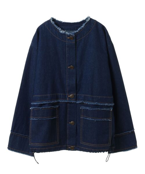 CRAFT STANDARD BOUTIQUE（クラフトスタンダードブティック）の「デニム2WAYブルゾン（デニムジャケット・レディース・ブラック/ナチュラル/インディゴブルー・FREE）」の6枚目の写真