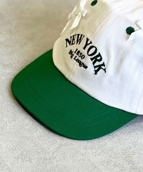 GRIN BUDDY(グリンバディ)の「【GRIN BUDDY】別注 NY Ribbon Cap(キャップ・キッズ・グリーン/ブラック・52/54)」の6枚目の写真