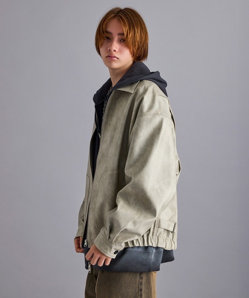 （定価16500円）SINSS ルーズシンセンティックレザーブルゾン SINSS】シンス ルーズシンセティックレザーブルゾン