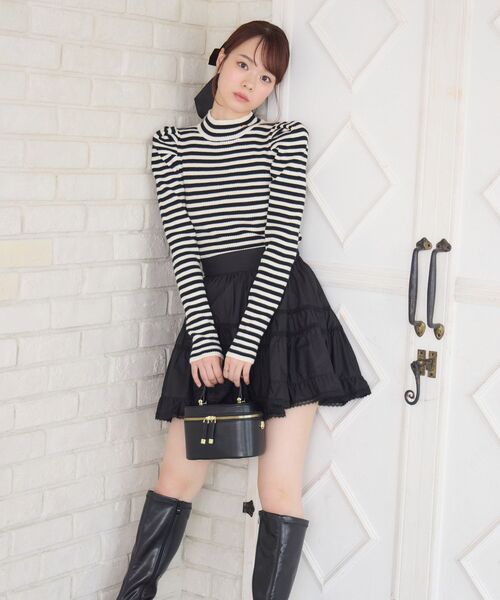 ems excite（エムズエキサイト）の「パワショルハイネックNTPO（ニット/セーター・レディース・チャコールグレー/ピンク系その他3/ブラック系その他3/ナチュラル・FREE）」の16枚目の写真