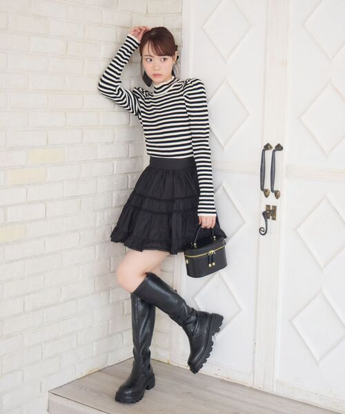 ems excite（エムズエキサイト）の「パワショルハイネックNTPO（ニット/セーター・レディース・チャコールグレー/ピンク系その他3/ブラック系その他3/ナチュラル・FREE）」の17枚目の写真