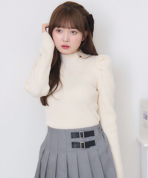 ems excite（エムズエキサイト）の「パワショルハイネックNTPO（ニット/セーター・レディース・チャコールグレー/ピンク系その他3/ブラック系その他3/ナチュラル・FREE）」の8枚目の写真