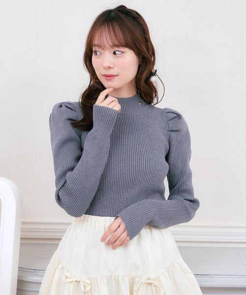 ems excite（エムズエキサイト）の「パワショルハイネックNTPO（ニット/セーター・レディース・チャコールグレー/ピンク系その他3/ブラック系その他3/ナチュラル・FREE）」の9枚目の写真