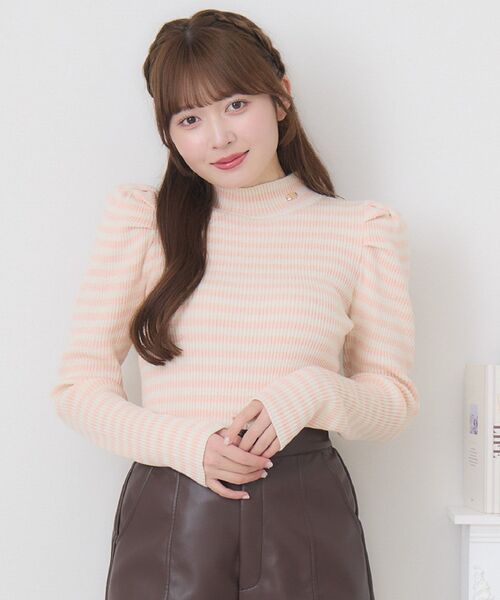 ems excite（エムズエキサイト）の「パワショルハイネックNTPO（ニット/セーター・レディース・チャコールグレー/ピンク系その他3/ブラック系その他3/ナチュラル・FREE）」の10枚目の写真