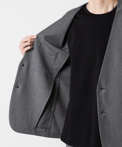 ATTACHMENT（アタッチメント）の「2/80 PE/WO ストレッチトロ カラーレスジャケット / 2/80 PE/WO STRETCH TRO COLLARLESS JKT（ノーカラージャケット・メンズ・ネイビー/ブラック/グレー・1/2/3）」の13枚目の写真