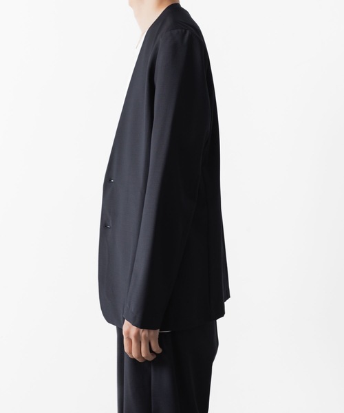 ATTACHMENT（アタッチメント）の「2/80 PE/WO ストレッチトロ カラーレスジャケット / 2/80 PE/WO STRETCH TRO COLLARLESS JKT（ノーカラージャケット・メンズ・ネイビー/ブラック/グレー・1/2/3）」の20枚目の写真