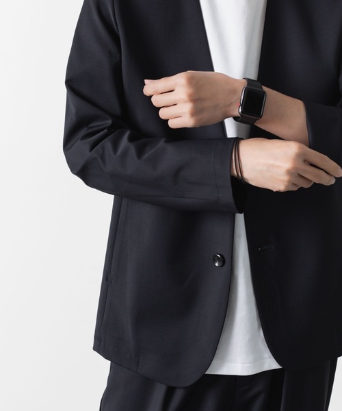 ATTACHMENT（アタッチメント）の「2/80 PE/WO ストレッチトロ カラーレスジャケット / 2/80 PE/WO STRETCH TRO COLLARLESS JKT（ノーカラージャケット・メンズ・ネイビー/ブラック/グレー・1/2/3）」の15枚目の写真