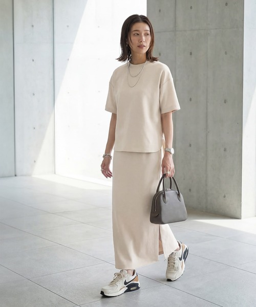 STYLE DELI（スタイルデリ）の「【匠ジョーゼット】サイドベンツロングスカート（スカート・レディース・ホワイト・M2/M1/S2）」の2枚目の写真