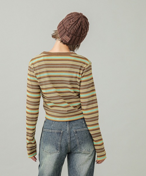 X-girl（エックスガール）の「KNIT CASQUETTE（キャスケット・レディース・ブラック/ブラウン・ONE SIZE）」の9枚目の写真