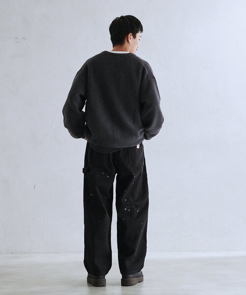 JOURNAL STANDARD relume（ジャーナルスタンダード　レリューム）の「HAMILTON WOOL ガーターカーディガン（カーディガン/ボレロ・メンズ・ブラック/パープル/ウッド・MEDIUM/LARGE）」の9枚目の写真