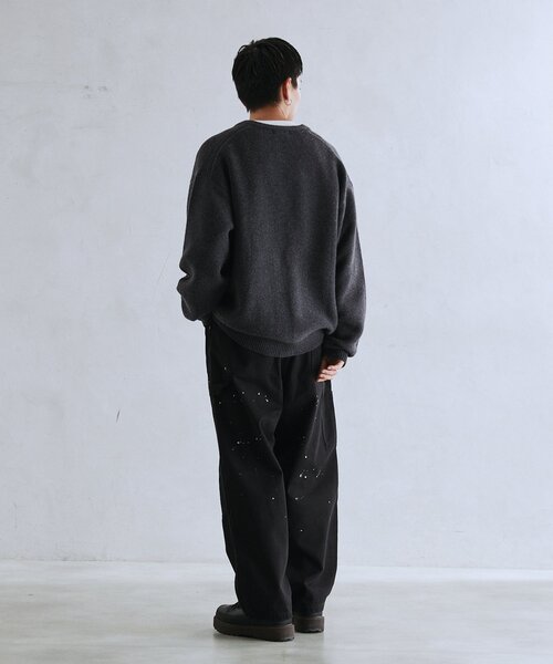 JOURNAL STANDARD relume（ジャーナルスタンダード　レリューム）の「HAMILTON WOOL ガーターカーディガン（カーディガン/ボレロ・メンズ・ブラック/パープル/ウッド・MEDIUM/LARGE）」の13枚目の写真