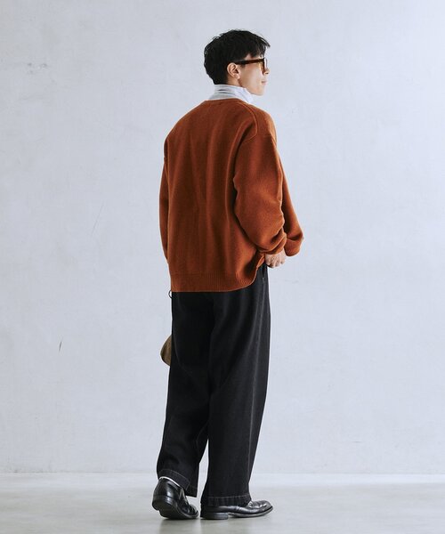 JOURNAL STANDARD relume（ジャーナルスタンダード　レリューム）の「HAMILTON WOOL ガーターカーディガン（カーディガン/ボレロ・メンズ・ブラック/パープル/ウッド・MEDIUM/LARGE）」の21枚目の写真