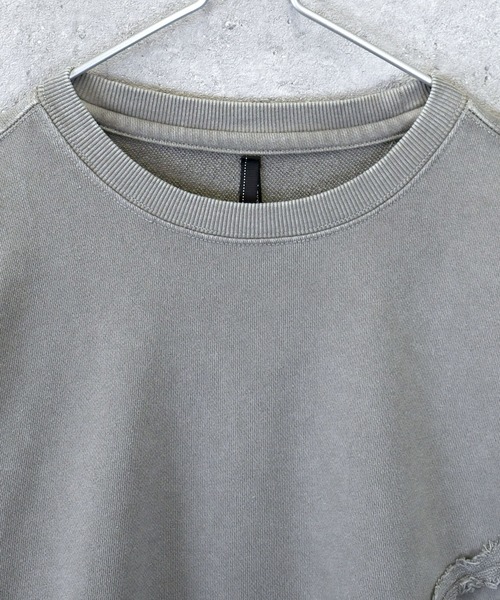 Anytime Songs（エニータイムソングス）の「sulfur dyeing cut off switching hard wash sweat shirt/硫化染め カットオフ 切り替えスウェットシャツ（スウェット・メンズ・ベージュ/チャコールグレー/ブラック・L/XL/M）」の5枚目の写真