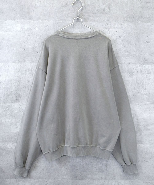 Anytime Songs（エニータイムソングス）の「sulfur dyeing cut off switching hard wash sweat shirt/硫化染め カットオフ 切り替えスウェットシャツ（スウェット・メンズ・ベージュ/チャコールグレー/ブラック・L/XL/M）」の4枚目の写真