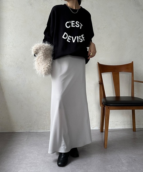 DouDou（ドゥドゥ）の「トリアセマーメイドスカート（スカート・レディース・ブラック/ライトグレー/キャメル・FREE）」の7枚目の写真