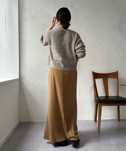 DouDou（ドゥドゥ）の「トリアセマーメイドスカート（スカート・レディース・ブラック/ライトグレー/キャメル・FREE）」の17枚目の写真