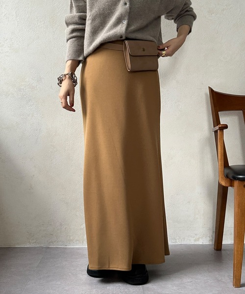 DouDou（ドゥドゥ）の「トリアセマーメイドスカート（スカート・レディース・ブラック/ライトグレー/キャメル・FREE）」の18枚目の写真