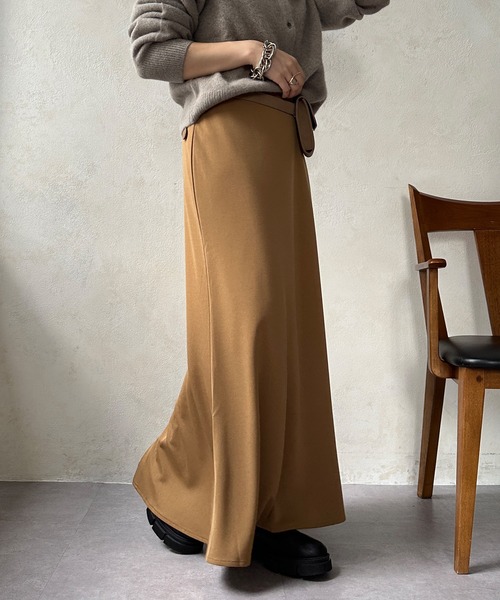 DouDou（ドゥドゥ）の「トリアセマーメイドスカート（スカート・レディース・ブラック/ライトグレー/キャメル・FREE）」の19枚目の写真