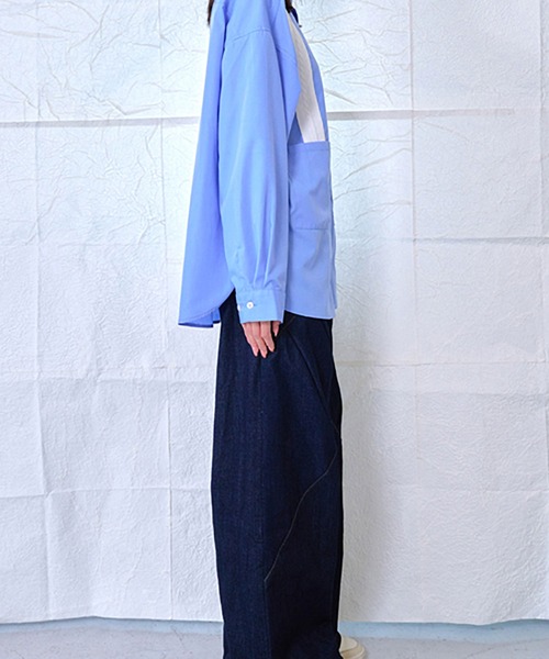 Nora Lily（ノラリリー）の「【Nora Lily】Rope Tape Shirt (UNISEX)（シャツ/ブラウス・メンズ・ブラック/カーキ/ライトブルー/ボルドー・FREE）」の14枚目の写真