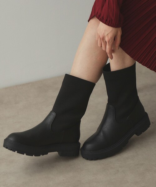 OPAQUE.CLIP（オペークドットクリップ）の「◆【抗菌防臭加工】厚底サイドゴアブーツ（ブーツ・レディース・チャコールグレー/ブラック・02/03）」の14枚目の写真