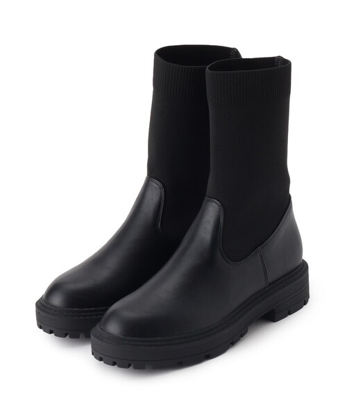 OPAQUE.CLIP（オペークドットクリップ）の「◆【抗菌防臭加工】厚底サイドゴアブーツ（ブーツ・レディース・チャコールグレー/ブラック・02/03）」の13枚目の写真