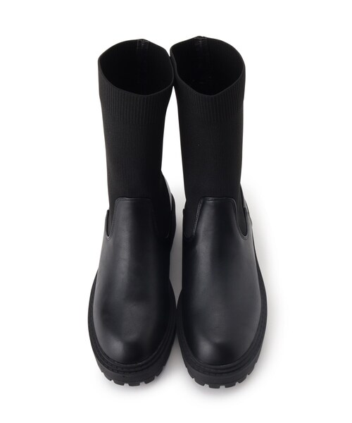 OPAQUE.CLIP（オペークドットクリップ）の「◆【抗菌防臭加工】厚底サイドゴアブーツ（ブーツ・レディース・チャコールグレー/ブラック・02/03）」の9枚目の写真