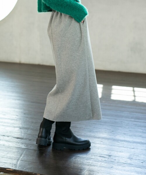 OPAQUE.CLIP（オペークドットクリップ）の「◆【抗菌防臭加工】厚底サイドゴアブーツ（ブーツ・レディース・チャコールグレー/ブラック・02/03）」の5枚目の写真