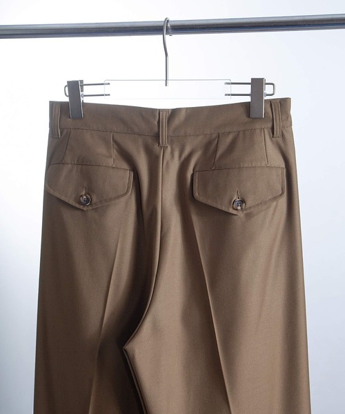 ZIP FIVE -White Line-(ジップファイブホワイトライン)の「【White Line】 ワイド テーパード スラックス(スラックス・メンズ・ベージュ/チャコール/ブラック・MEDIUM/SMALL/LARGE)」の13枚目の写真