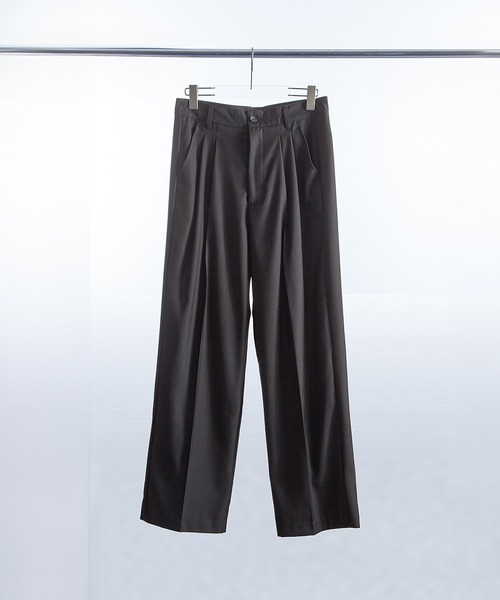 ZIP FIVE -White Line-(ジップファイブホワイトライン)の「【White Line】 ワイド テーパード スラックス(スラックス・メンズ・ベージュ/チャコール/ブラック・MEDIUM/SMALL/LARGE)」の15枚目の写真