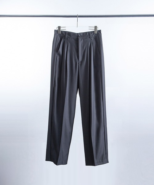 ZIP FIVE -White Line-(ジップファイブホワイトライン)の「【White Line】 ワイド テーパード スラックス(スラックス・メンズ・ベージュ/チャコール/ブラック・MEDIUM/SMALL/LARGE)」の16枚目の写真