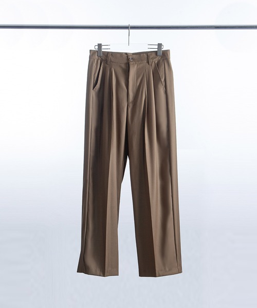 ZIP FIVE -White Line-(ジップファイブホワイトライン)の「【White Line】 ワイド テーパード スラックス(スラックス・メンズ・ベージュ/チャコール/ブラック・MEDIUM/SMALL/LARGE)」の17枚目の写真