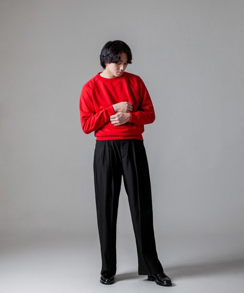 ZIP FIVE -White Line-(ジップファイブホワイトライン)の「【White Line】 ワイド テーパード スラックス(スラックス・メンズ・ベージュ/チャコール/ブラック・MEDIUM/SMALL/LARGE)」の22枚目の写真