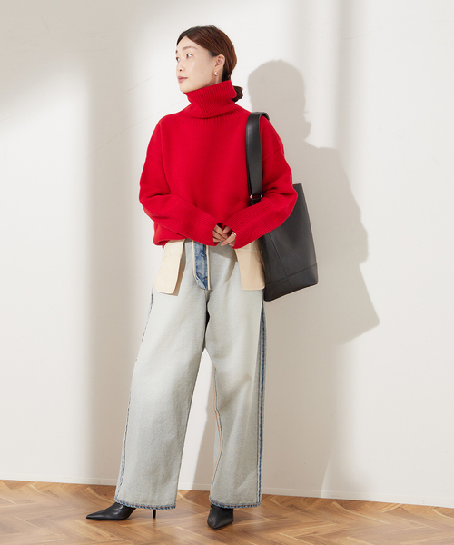 ISLAND TIDES/アイランドタイド】ラムズウールタートルネック（ニット