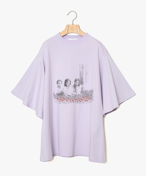 bedsidedrama（ベットサイドドラマ）の「Arts Flare Tee 【Sisters Flare Tee】（Tシャツ/カットソー・レディース・ホワイト/ブラック/ラベンダー・1/2）」の15枚目の写真