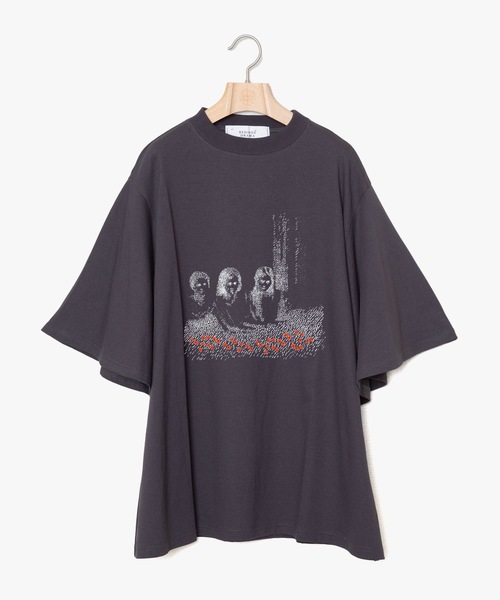 bedsidedrama（ベットサイドドラマ）の「Arts Flare Tee 【Sisters Flare Tee】（Tシャツ/カットソー・レディース・ホワイト/ブラック/ラベンダー・1/2）」の17枚目の写真