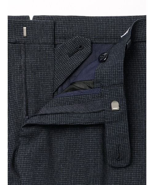 SUIT SQUARE（スーツスクエア）の「ＮＯＮＩＲＯＮ　ポリエステル　２ｗａｙＳｔｒｅｔｃｈ　ハウンドトゥース　ＲＳ０５（スラックス・メンズ・ネイビー/チャコールグレー・SS(73cm)/M(79cm)/S(76cm)/3L(88cm)/L(82cm)/LL(85cm)）」の15枚目の写真