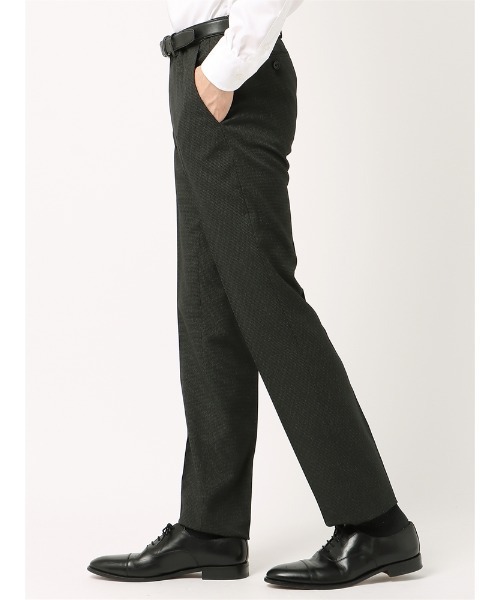 SUIT SQUARE（スーツスクエア）の「ＮＯＮＩＲＯＮ　ポリエステル　２ｗａｙＳｔｒｅｔｃｈ　ハウンドトゥース　ＲＳ０５（スラックス・メンズ・ネイビー/チャコールグレー・SS(73cm)/M(79cm)/S(76cm)/3L(88cm)/L(82cm)/LL(85cm)）」の11枚目の写真