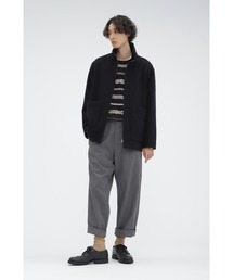 ジャケット・アウター MARGARET HOWELL 23AW MILLED WOOL COATING Margaret Howell Zip Up Heavy Wool Melton Jacket - Ink