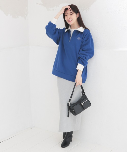 Honeys（ハニーズ）の「【ハニぽか】ハーフジップゆるスウェット