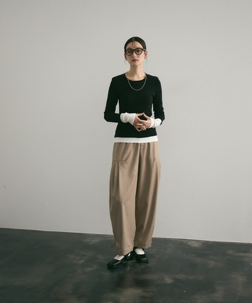 サイドタックカーブパンツ（スラックス）｜Lutim by u（ルチバイユー