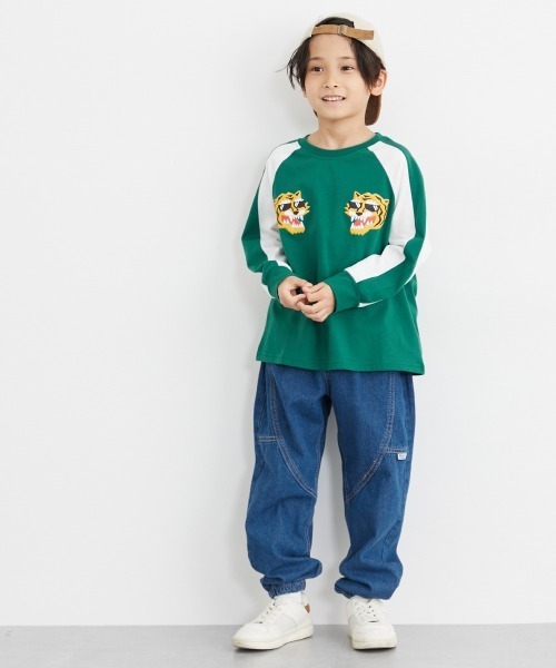 スカジャン風発泡プリントTシャツ（男の子・女の子）（Tシャツ
