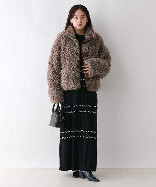 セール】スタンドネック/プードルファーブルゾン（ブルゾン