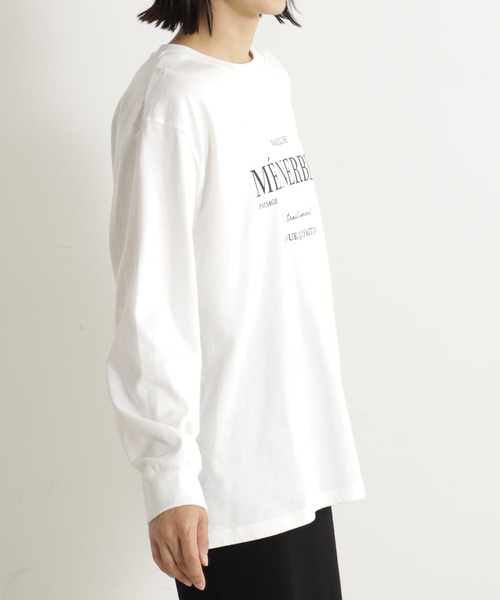 FOUND GOOD（ファウンドグッド）の「ウラキモウプリントロンT（Tシャツ/カットソー・レディース・アイボリー/ブラック/ホワイト系5/ベージュ・L/M/S）」の5枚目の写真